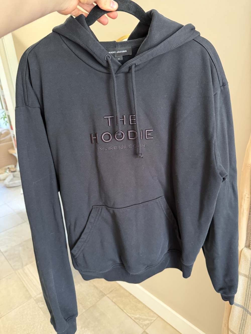 Marc Jacobs Black 'The Hoodie' Pullover Sweatshirt